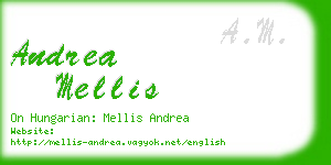 andrea mellis business card